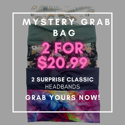 MYSTERY GRAB BAG - 2 Classic Headbands