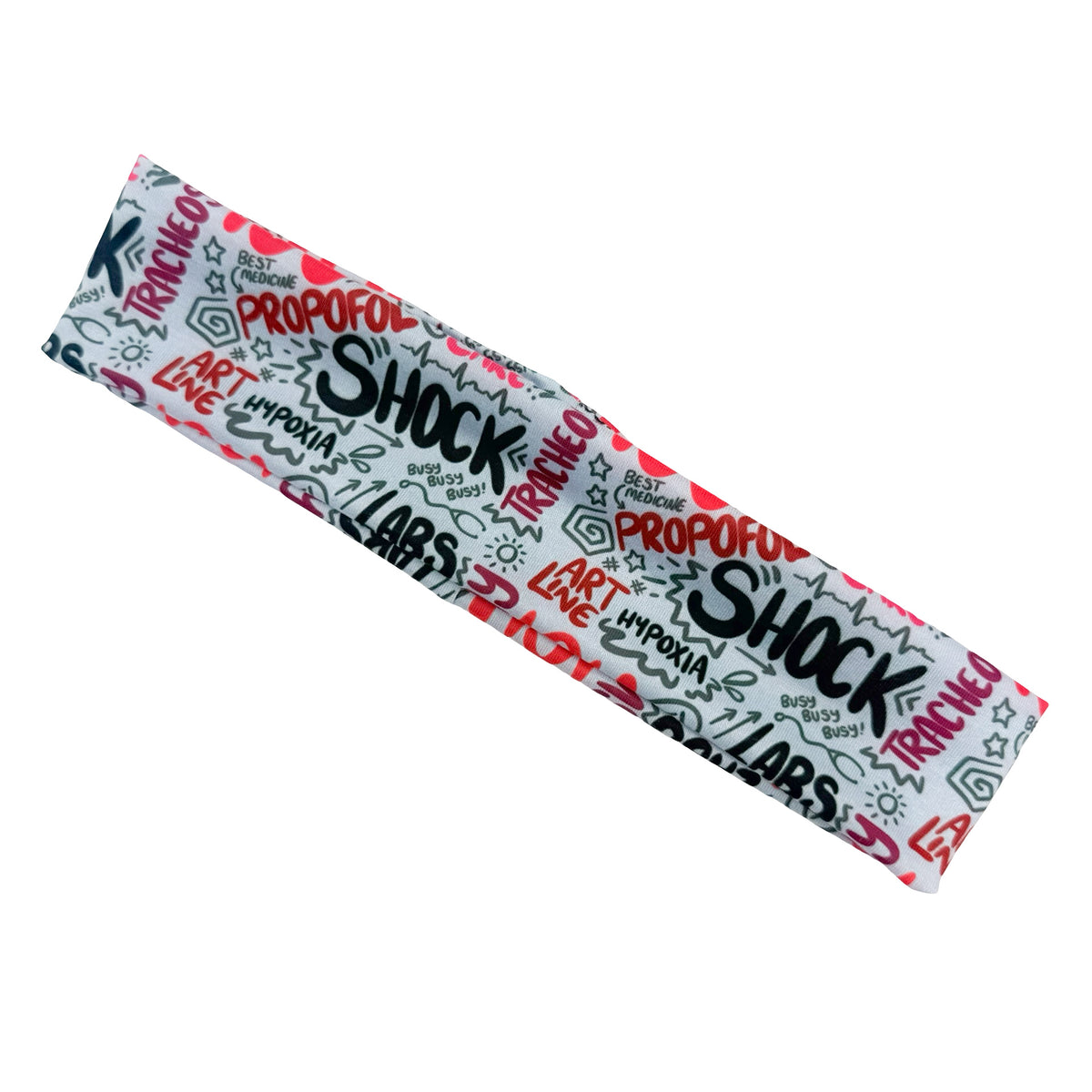 ICU Nurse Scribbles Athletic Headband