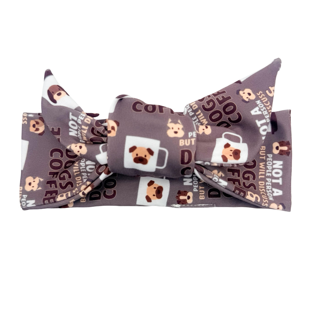 Not A People Person But Will Discuss Dogs &amp; Coffee Adjustable Tie Headband