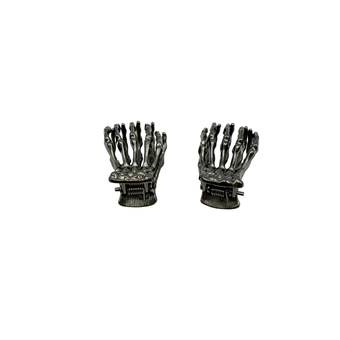 Mini Skeleton Hair Claw - Chrome Set of Two