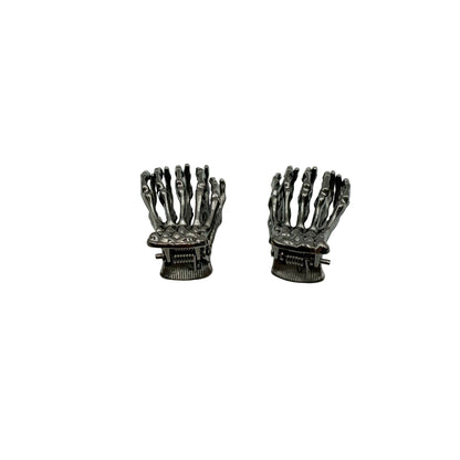 Mini Skeleton Hair Claw - Chrome Set of Two