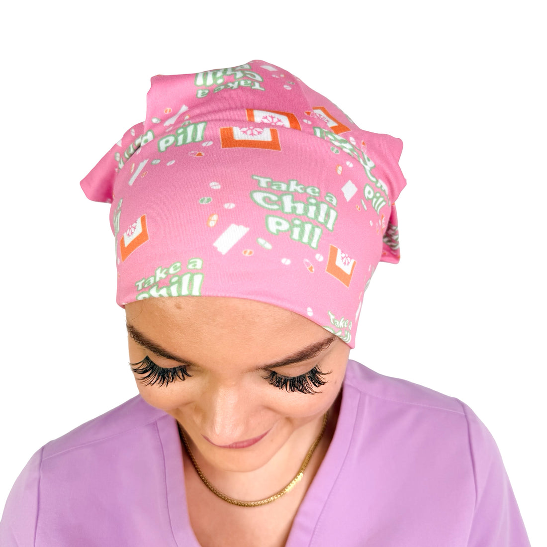 Take A Chill Pill Soft Scrub Cap