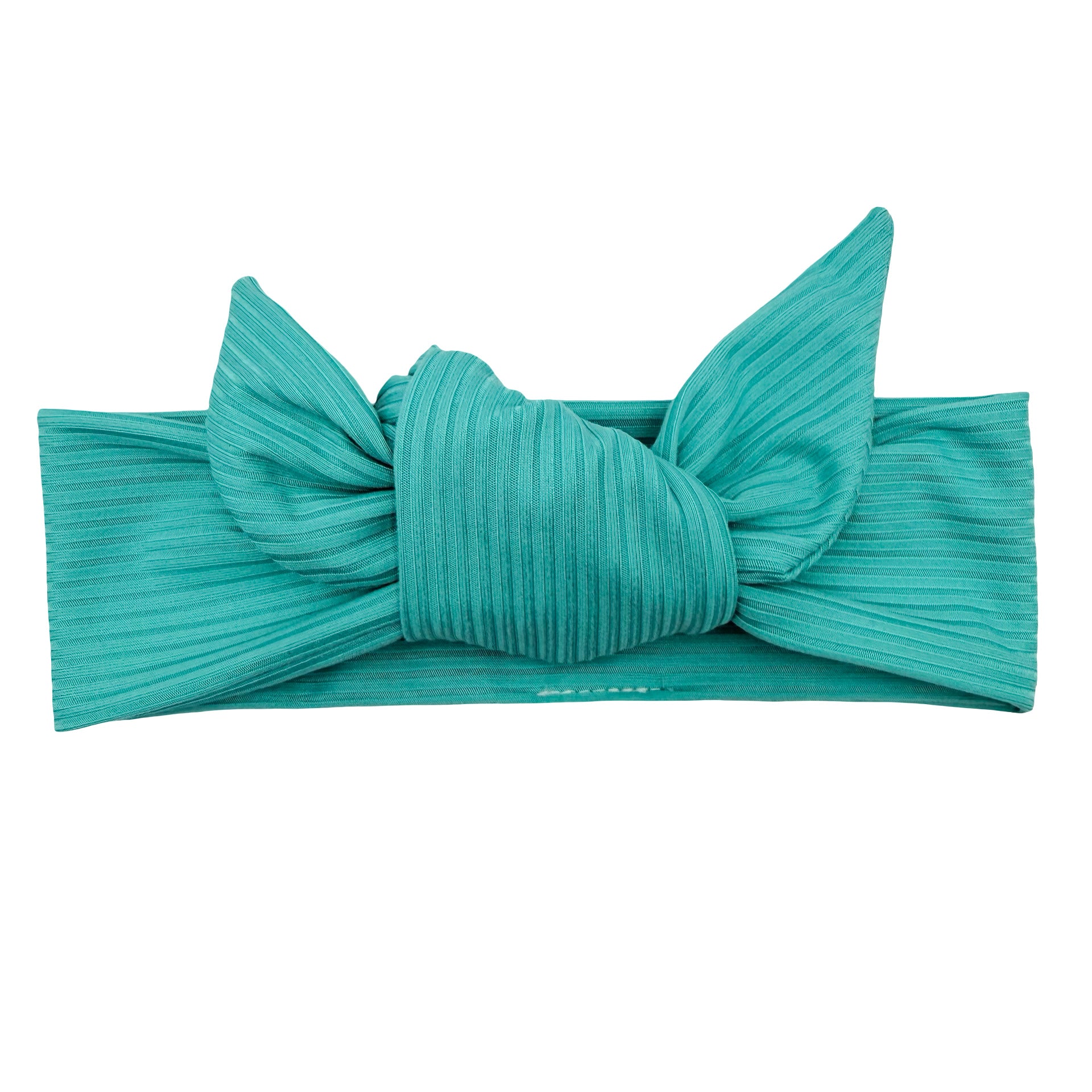 Turquoise Ribbed Adjustable Tie Headband