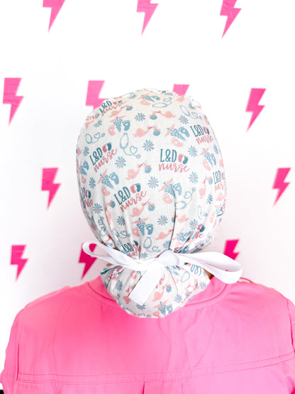 L&amp;D Nurse Pony-Tail Scrub Cap