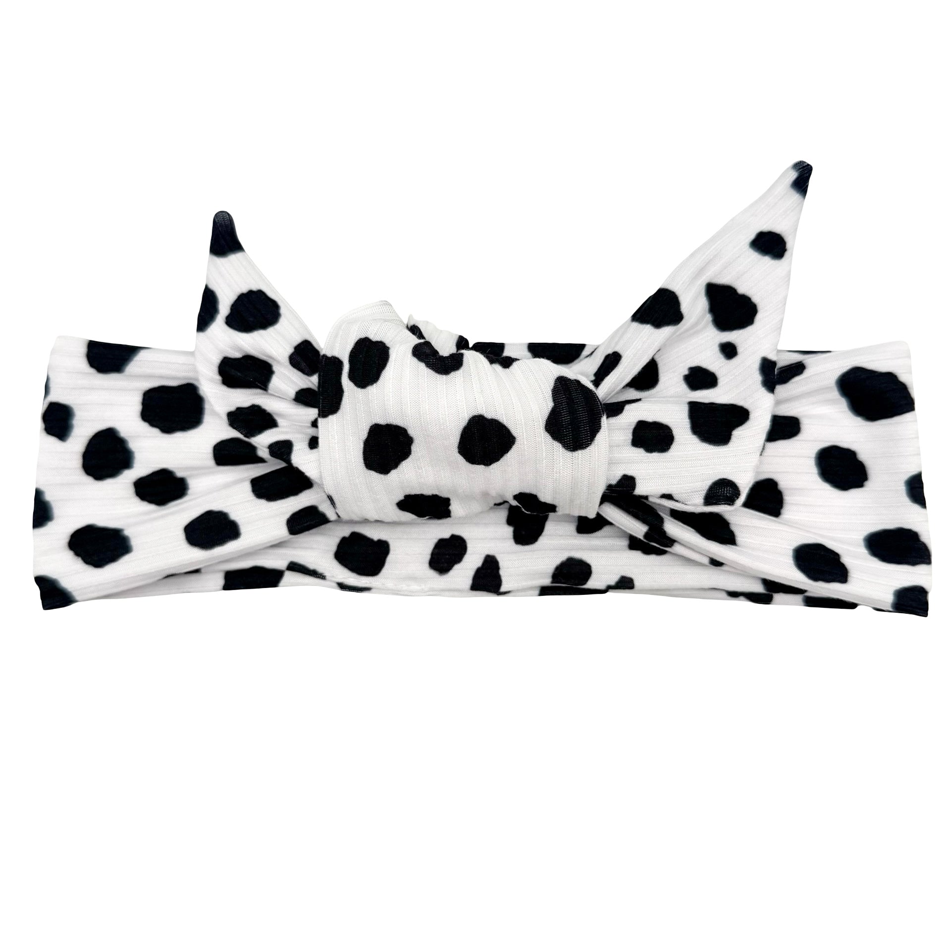 Simply Spotted Ribbed Adjustable Tie Headband