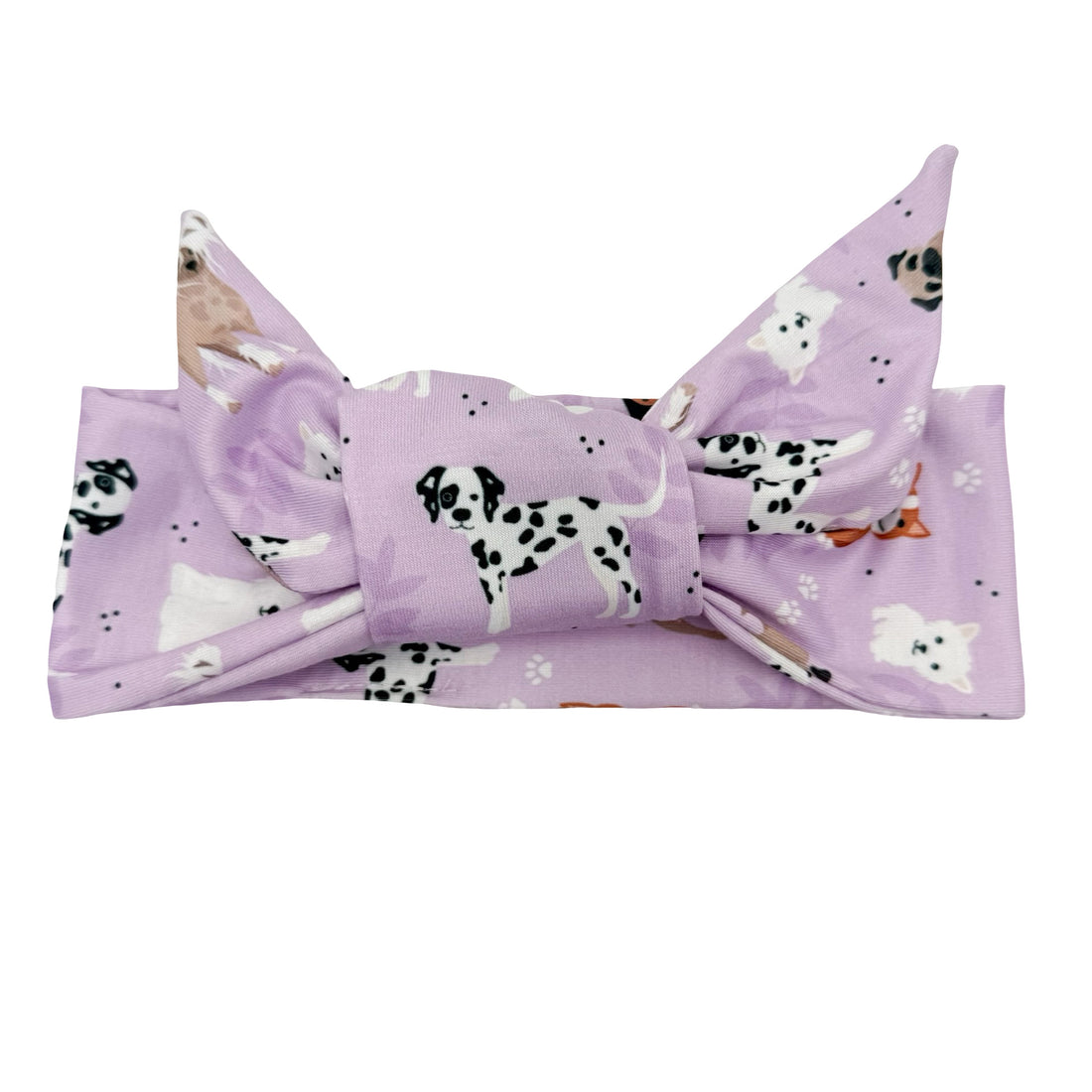 All The Dogs - Purple Adjustable Tie Headband