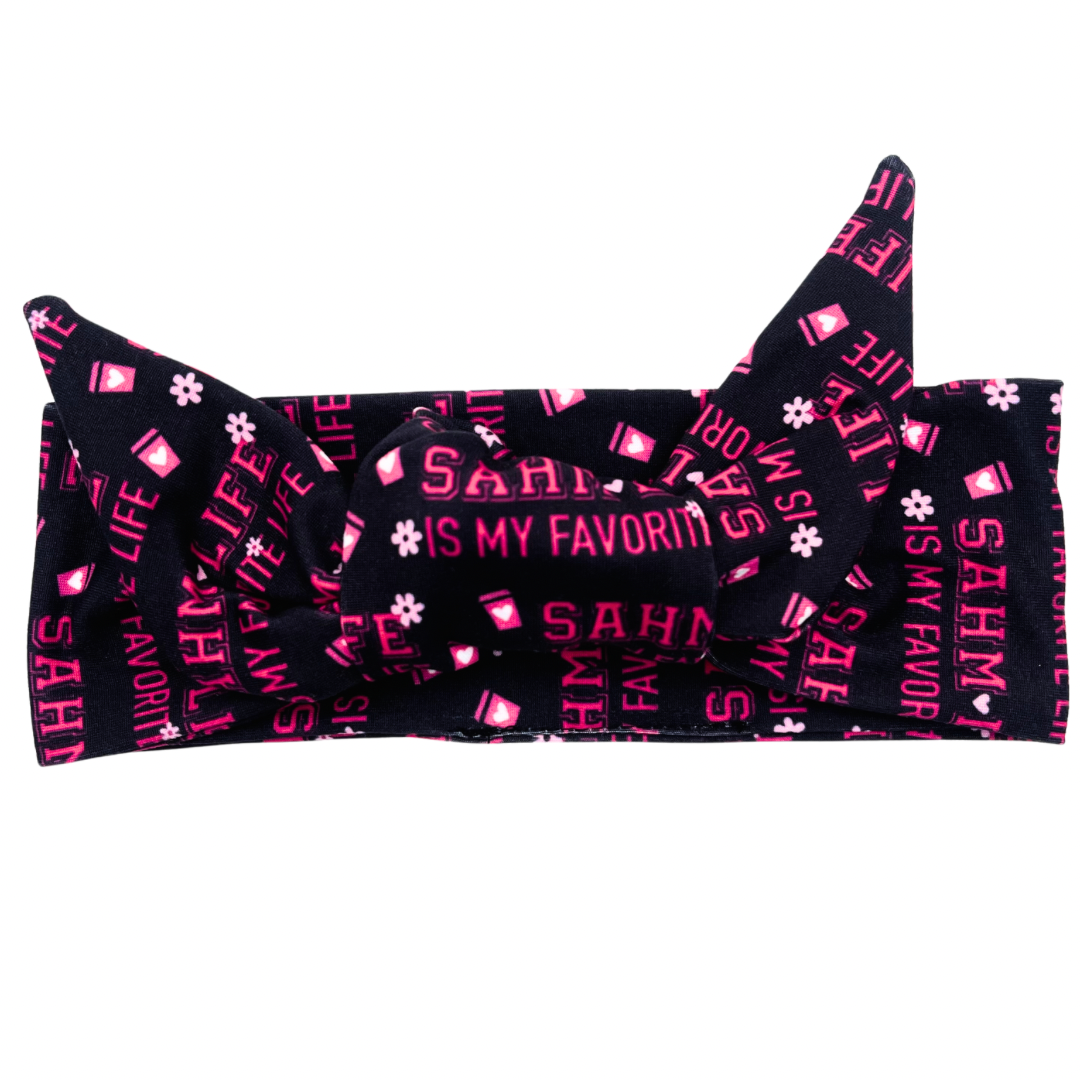 SAHM Is My Favorite Life - Adjustable Tie Headband