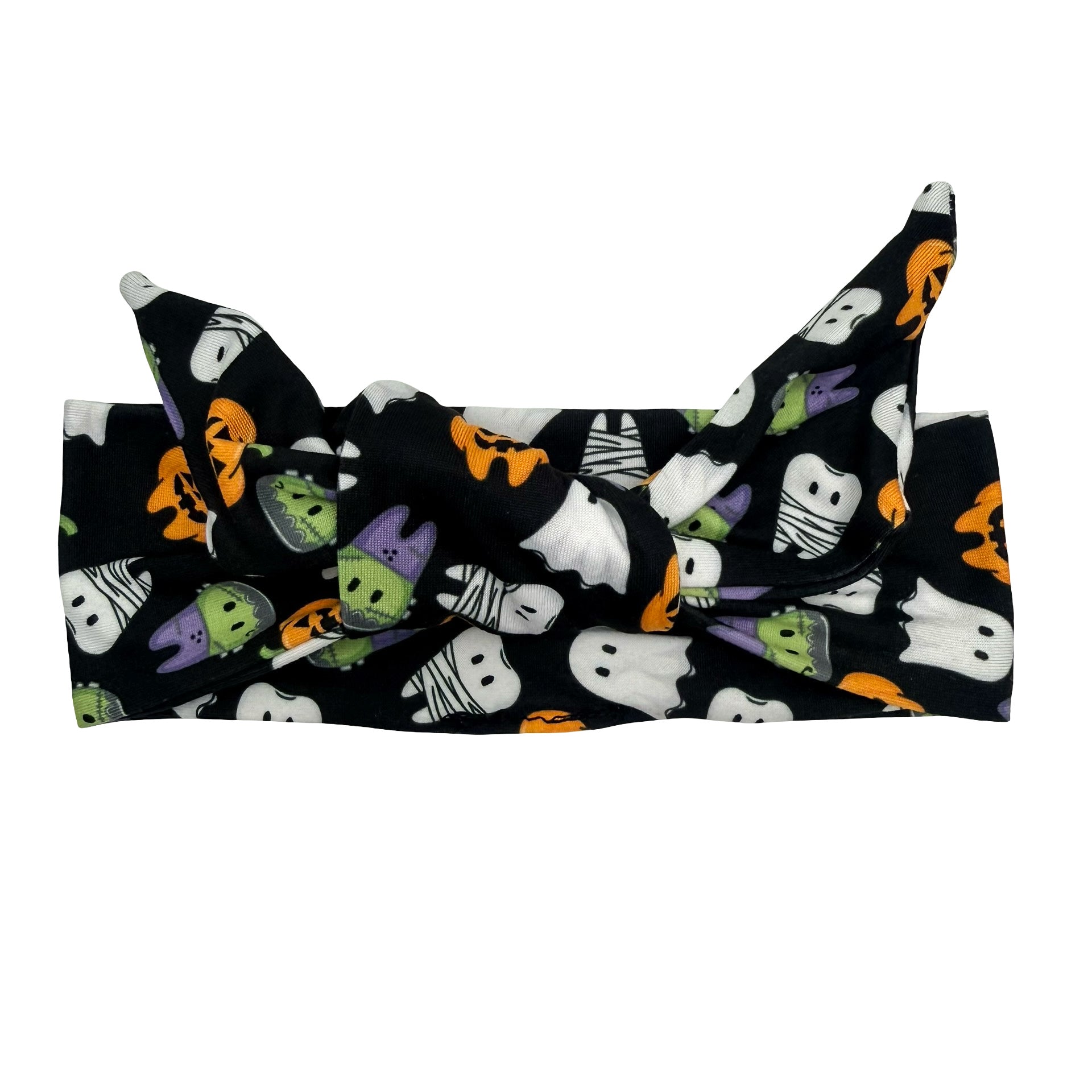 Spooky Bites Dental - Black Adjustable Tie Headband