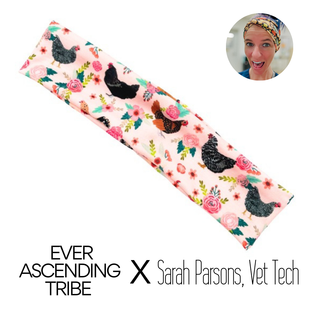 Chickens - Light Pink Athletic Headband