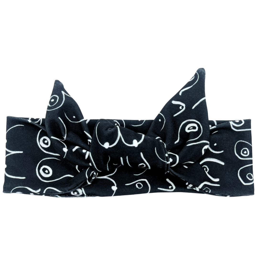 Boobs Adjustable Tie Headband