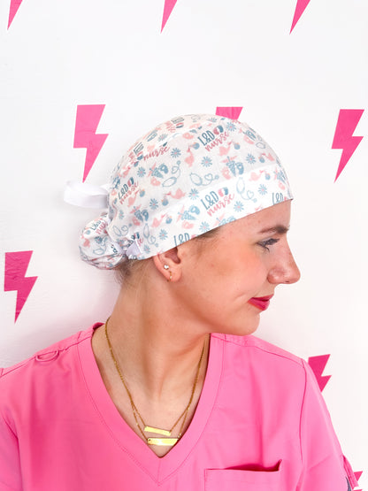 L&amp;D Nurse Pony-Tail Scrub Cap