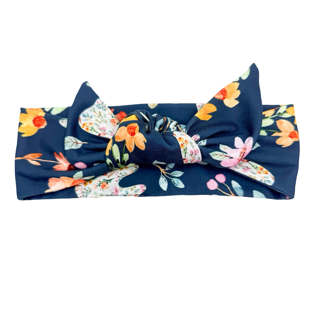 Petal &amp; Pearl Teeth - Blue Adjustable Tie Headband