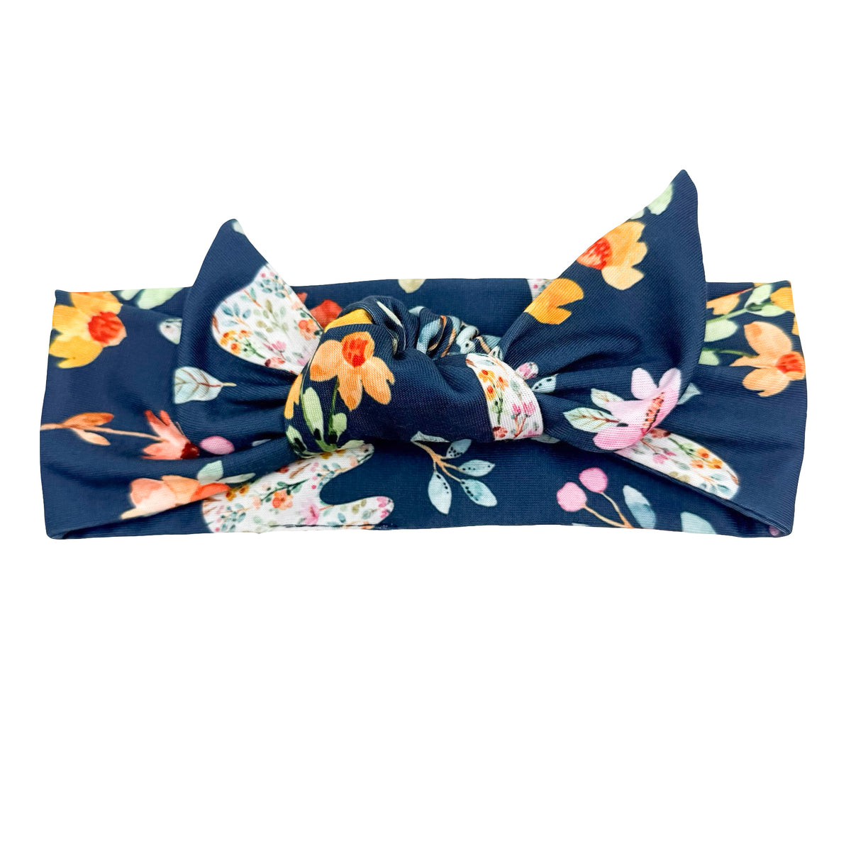Petal &amp; Pearl Teeth - Blue Adjustable Tie Headband