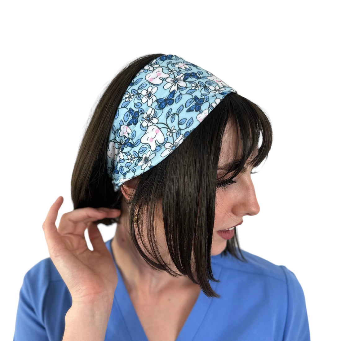 Floral Teeth - Blue Headband