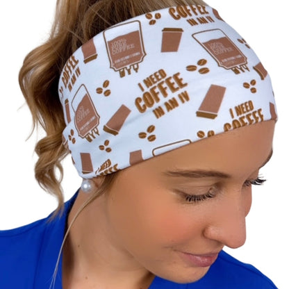I Need Coffee In An IV Headband