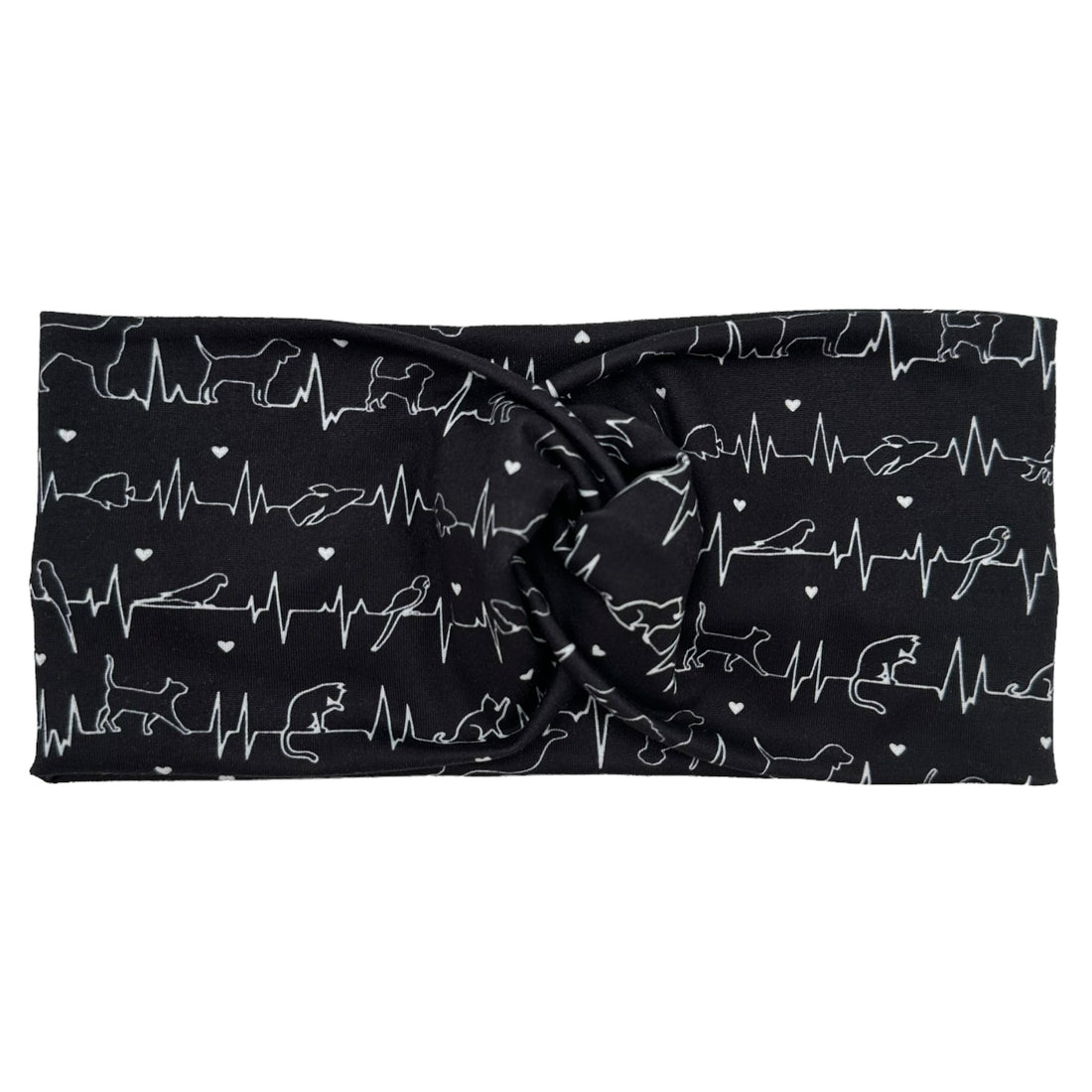 Vet Heartbeat Black Headband