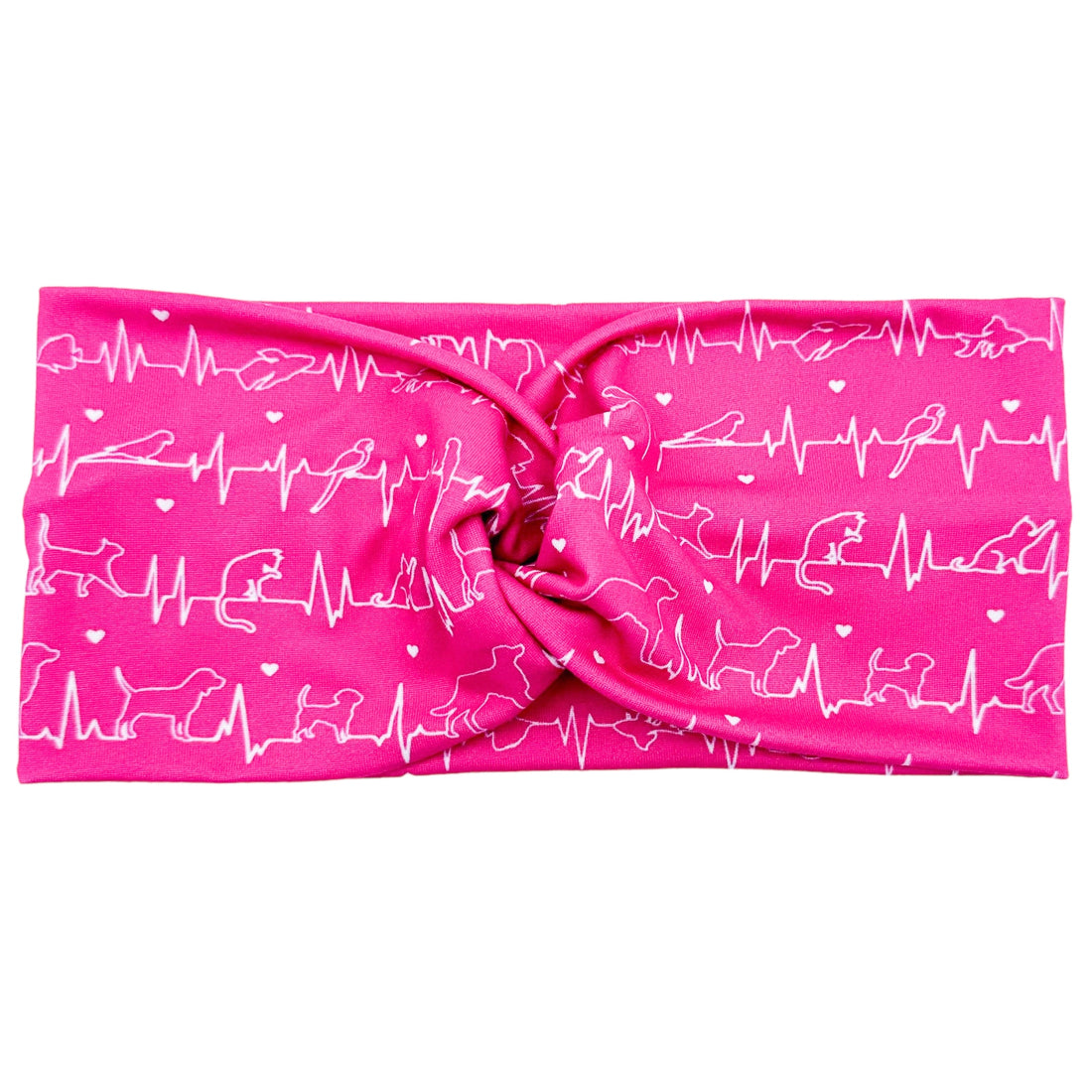 Vet Heartbeat Hot Pink Headband