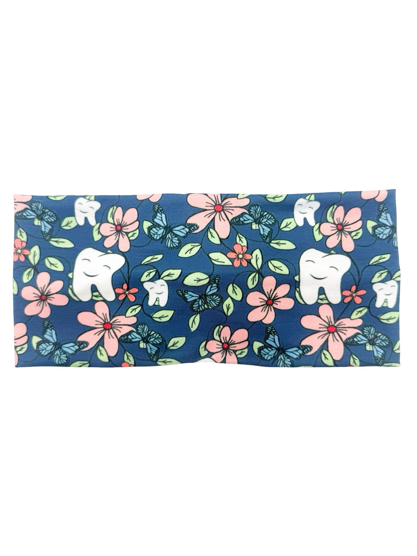 Floral Teeth - Dark Blue Headband