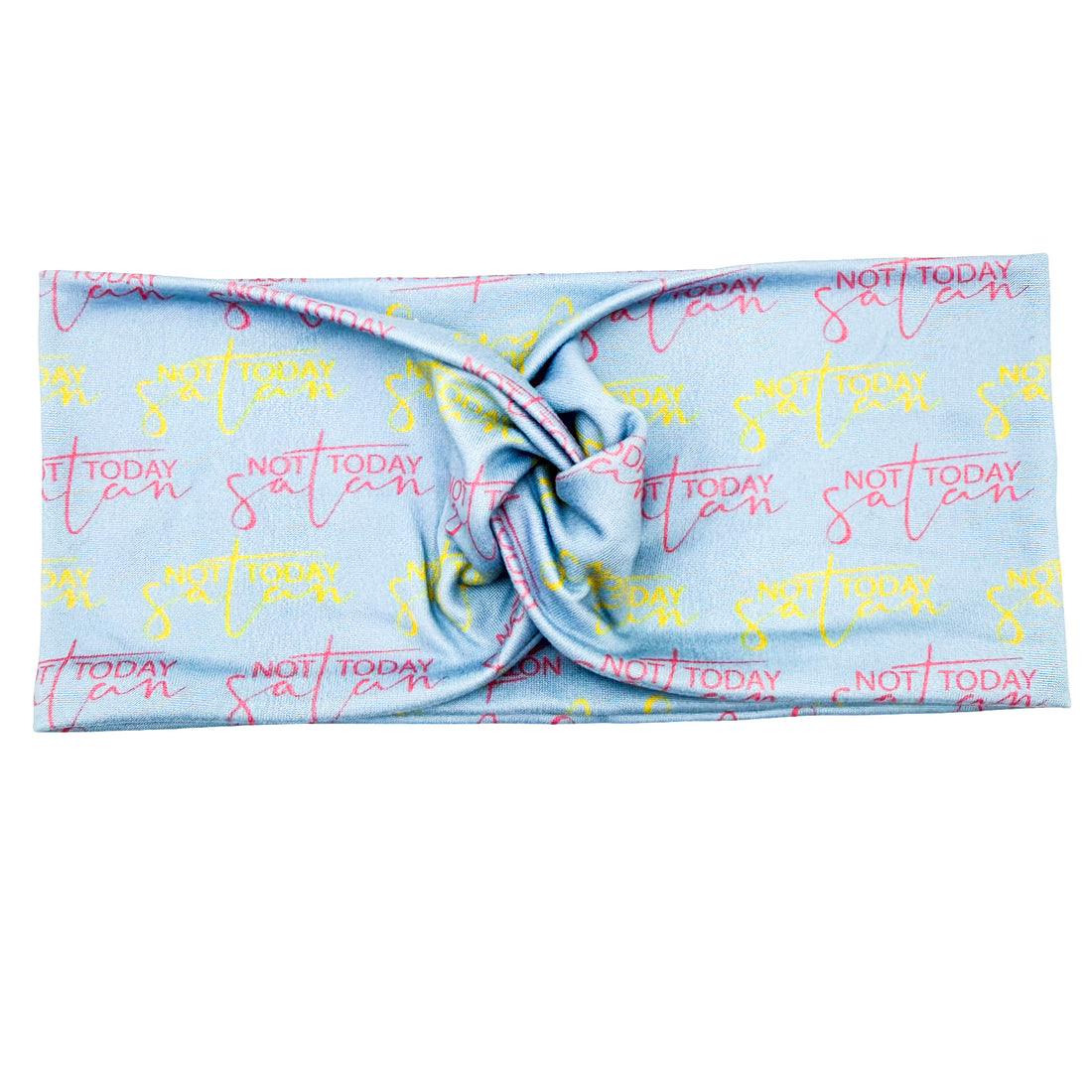 Not Today Satan Light Blue Headband