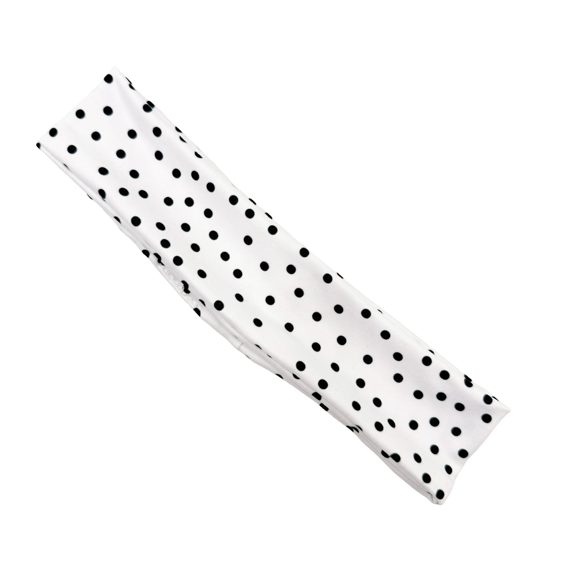 Polka Dots - White Athletic Headband