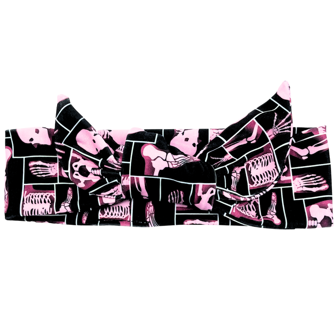 X-Ray Images - Pink &amp; Black Adjustable Tie Headband