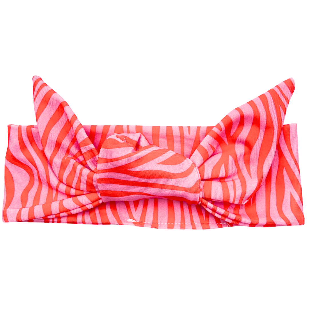 Pink Peppermint Adjustable Tie Headband