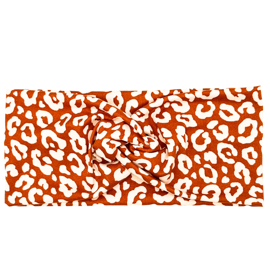 Leopard - Burnt Orange Headband