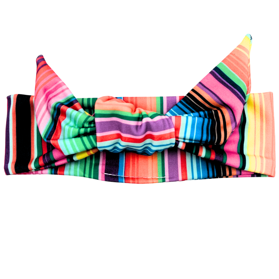Colorful Serape Adjustable Tie Headband