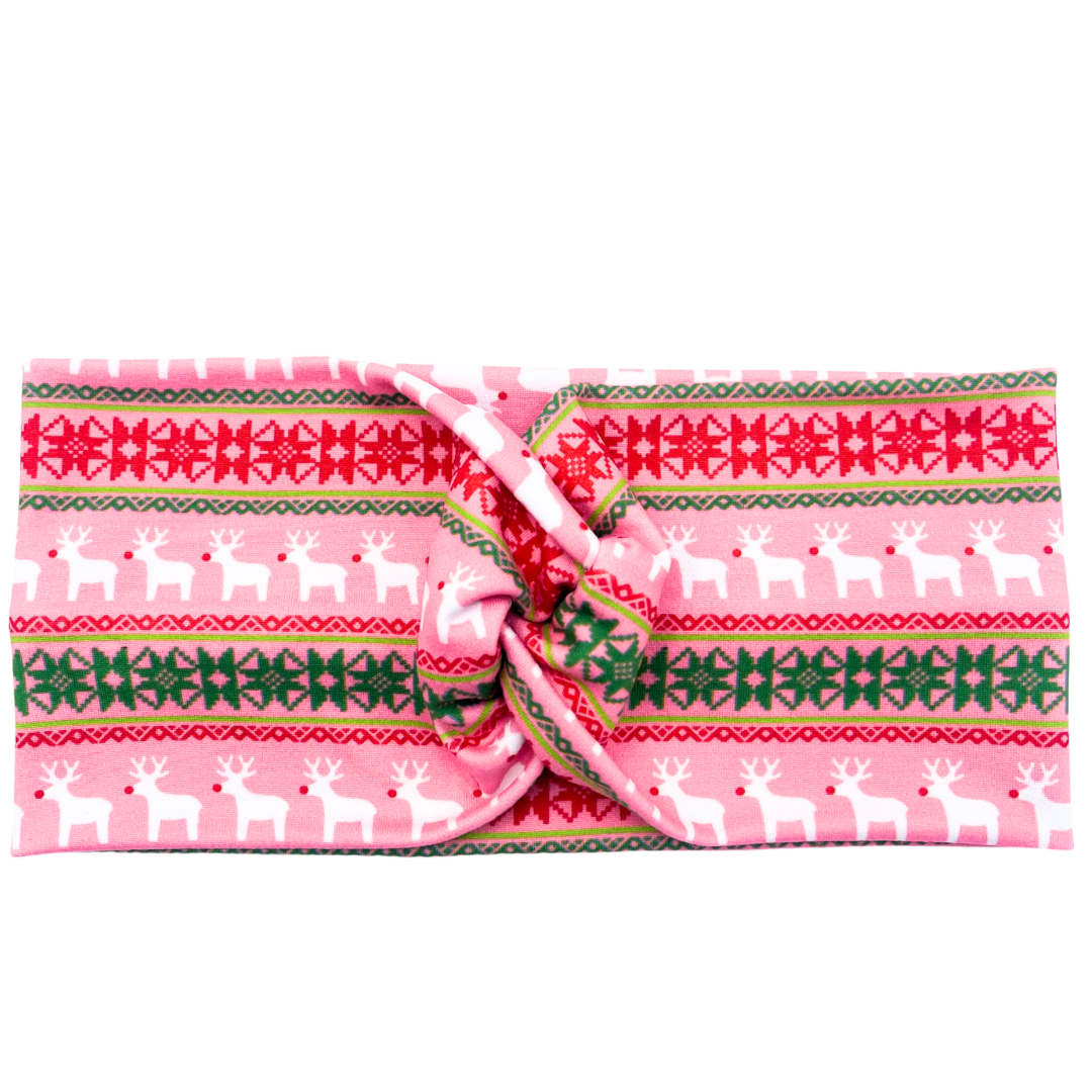 Reindeer - Pink Headband