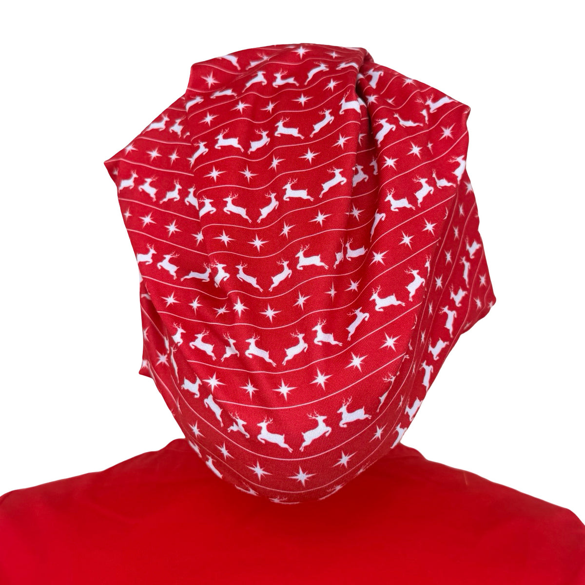 Cozy Christmas Red Soft Scrub Cap