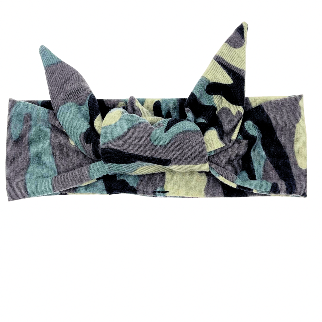 Camoflauge Adjustable Tie Headband