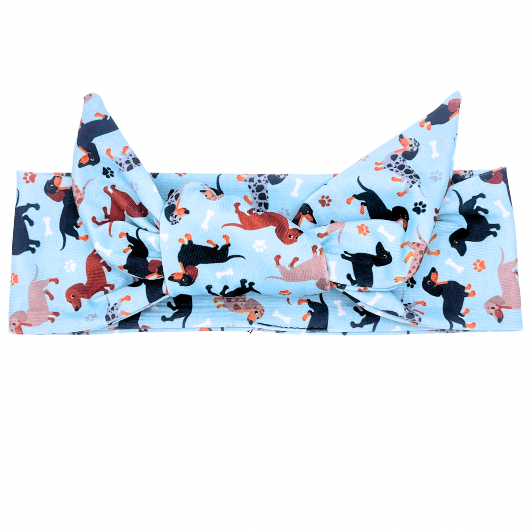 Dachshund Dogs Adjustable Tie Headband
