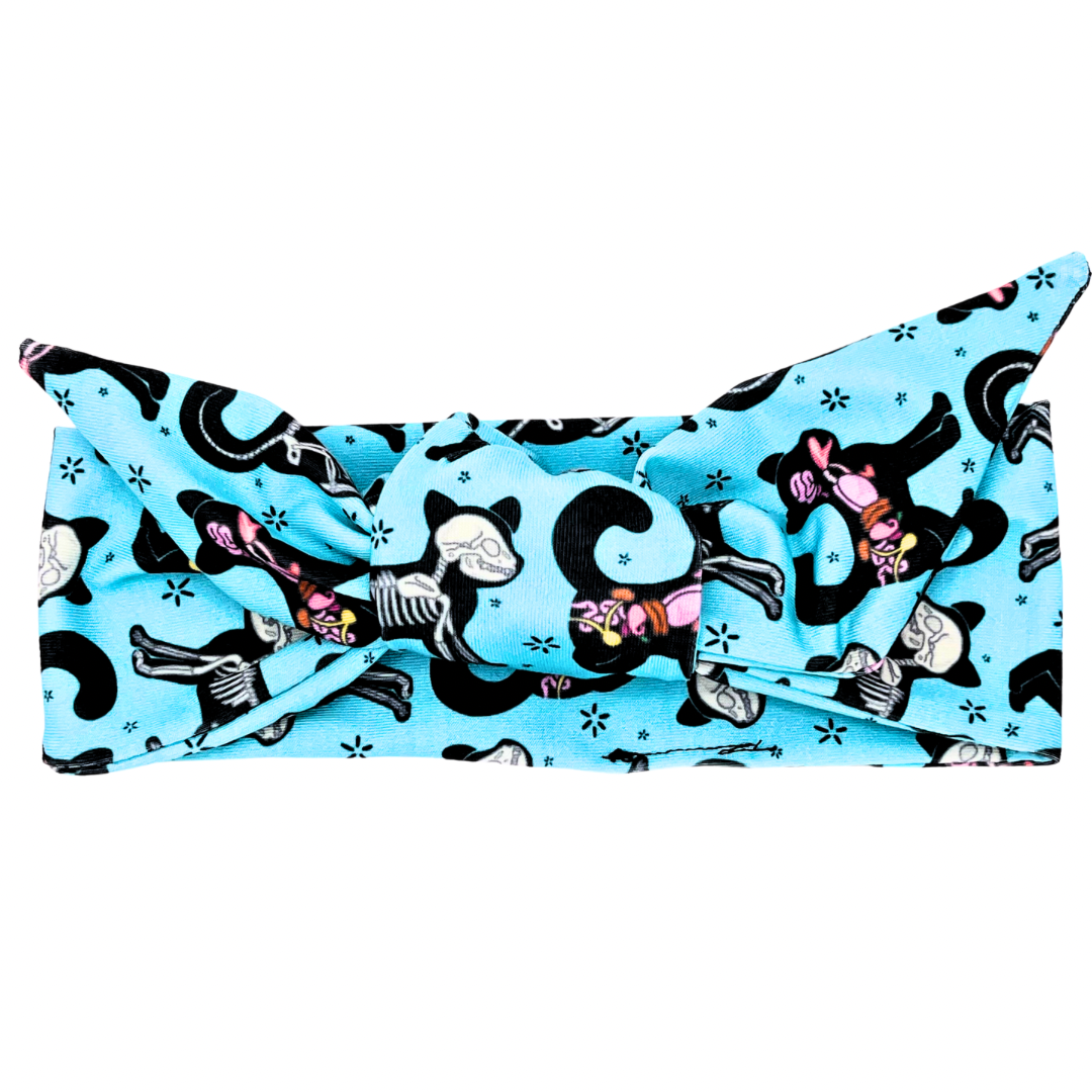 Cat Anatomy Adjustable Tie Headband