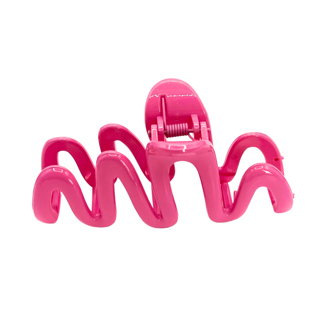 Baby Pink Squiggly - Large Hair Claw