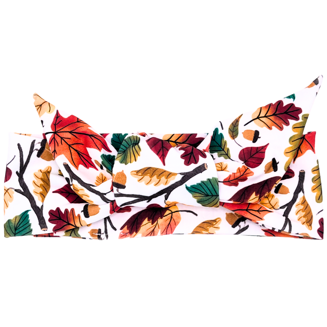 Autumn Leaves Adjustable Tie Headband