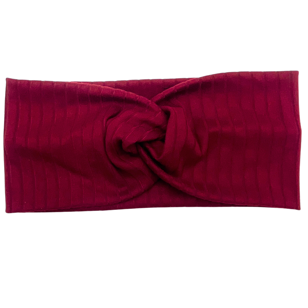 Maroon Ribbed Headband