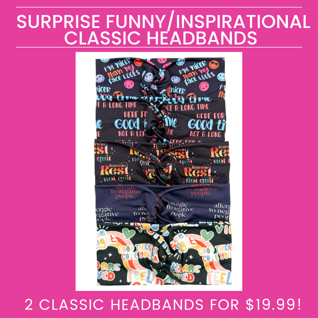Funny/Positive Surprise Classic Headbands