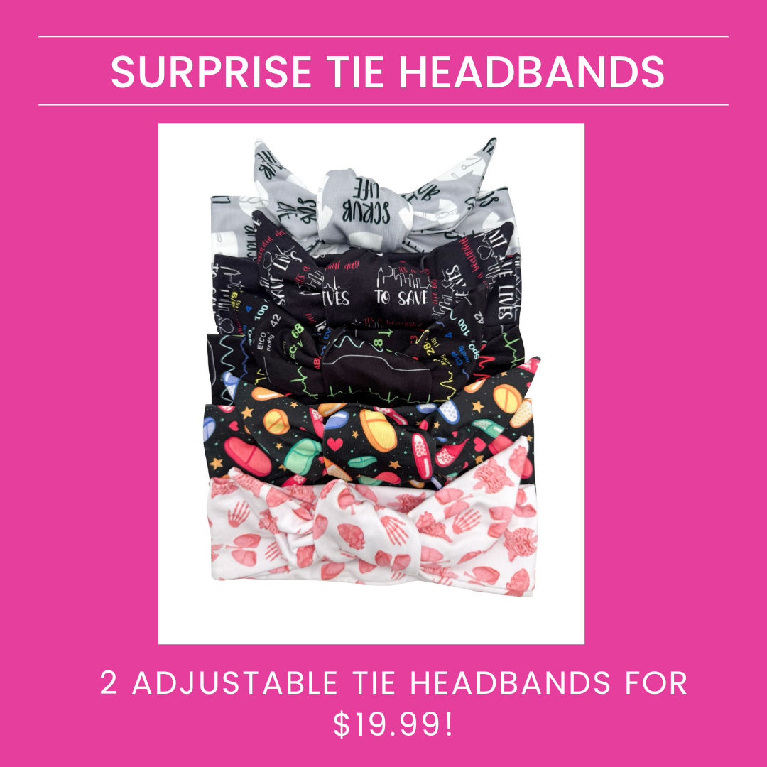 Healthcare SURPRISE Adjustable Tie Headbands