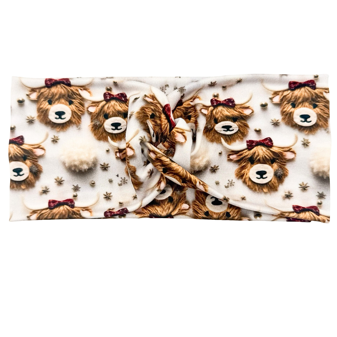 *Limited Edition* Whimsical Highland Cow Christmas Headband