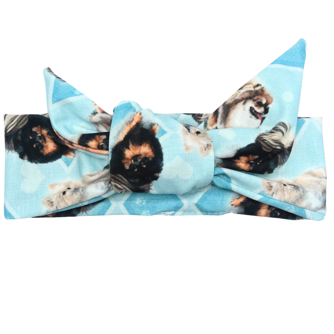 Pomeranian Dogs - Adjustable Tie Headband