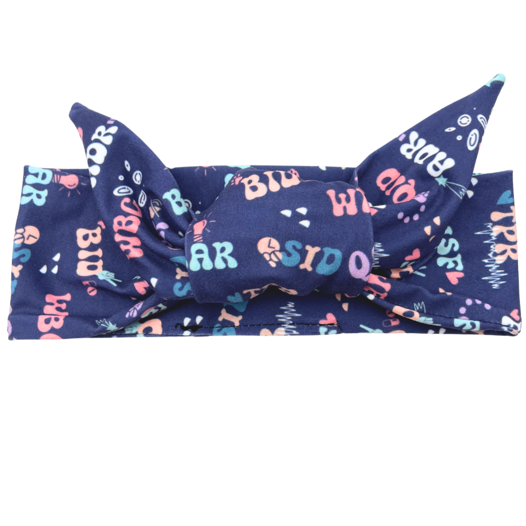 Vet Abbreviations Adjustable Tie Headband