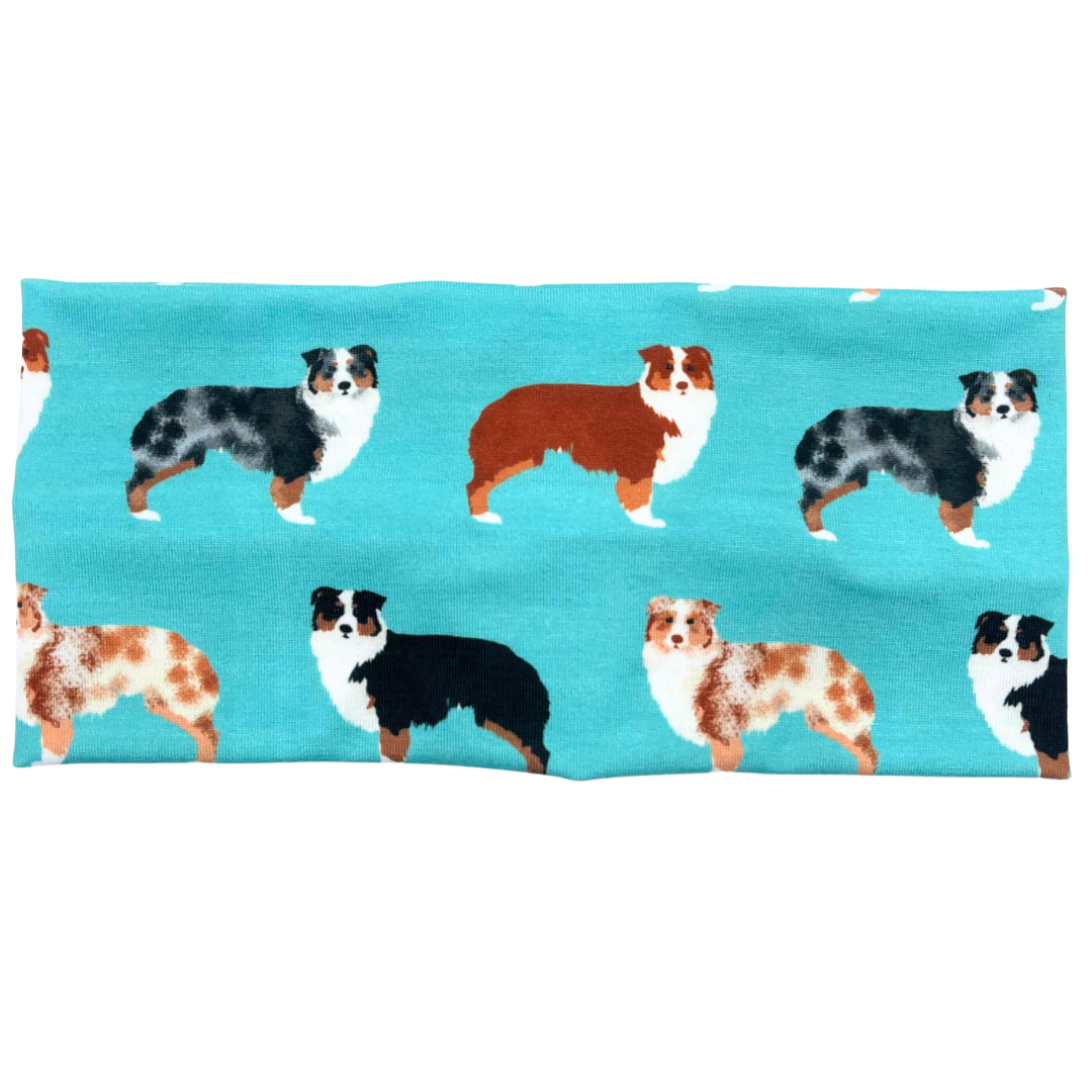 Australian Shepherd Dogs - Teal Headband