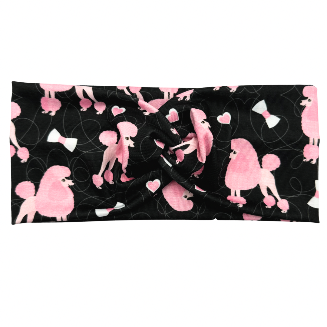 Pink Poodle Dogs Headband