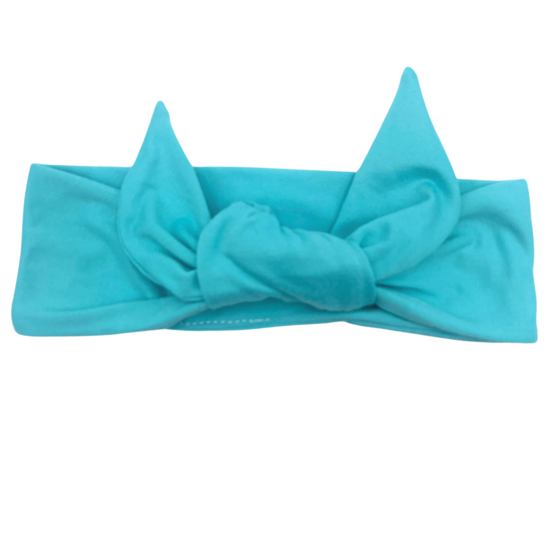 Teal Adjustable Tie Headband