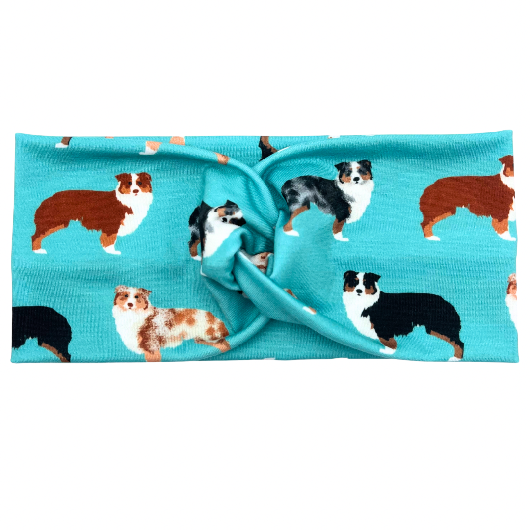 Australian Shepherd Dogs - Teal Headband