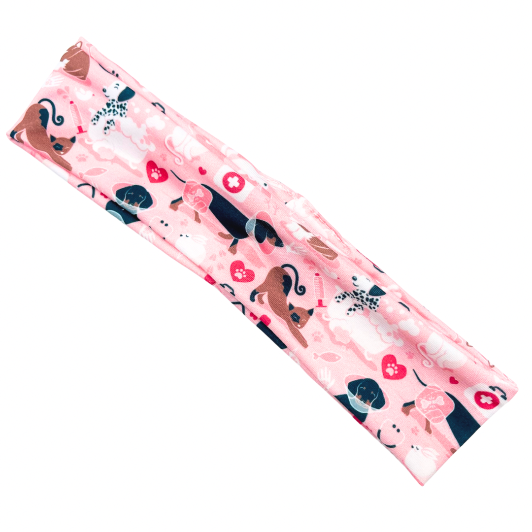 Vet Medicine - Pink Athletic Headband