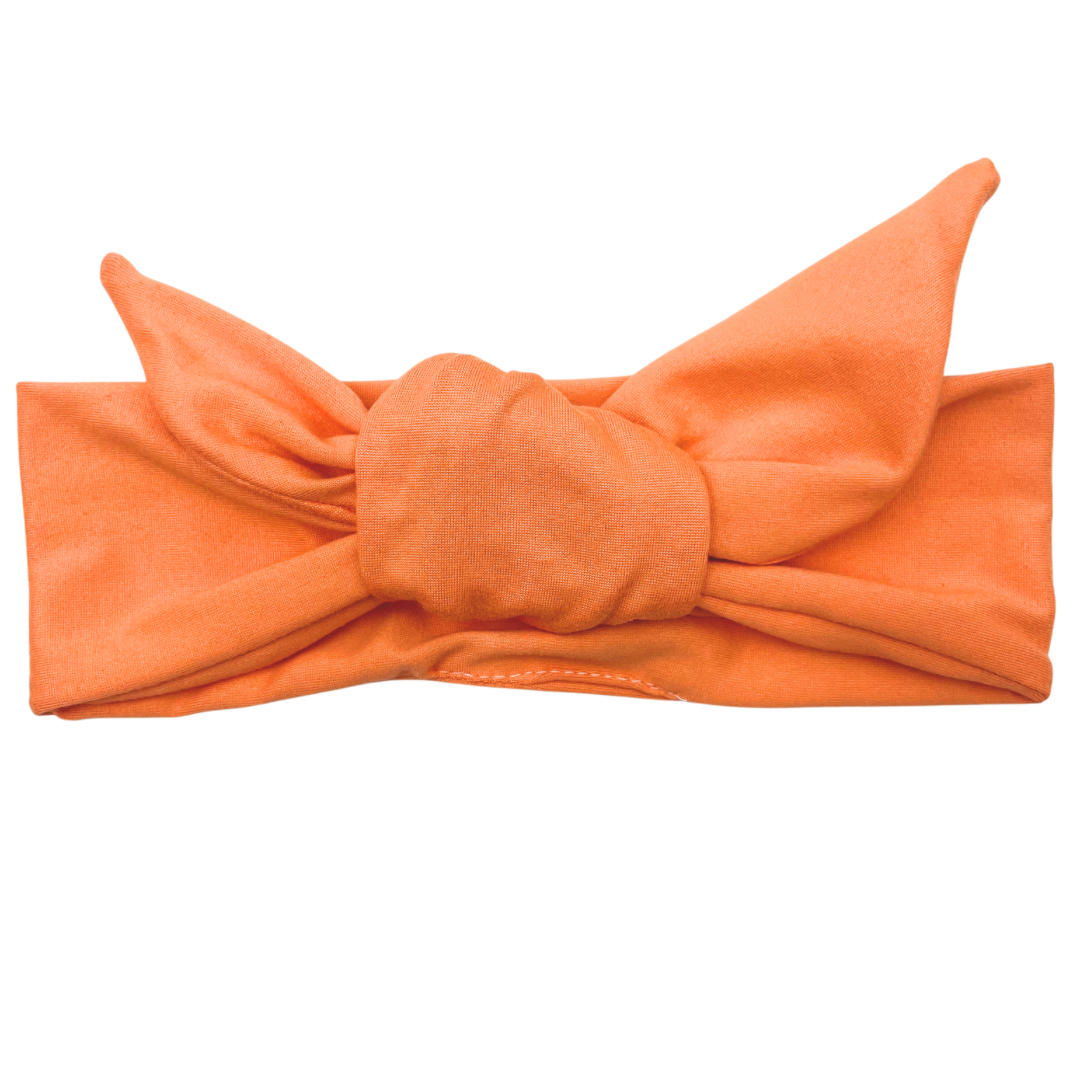 Peach Adjustable Tie Headband