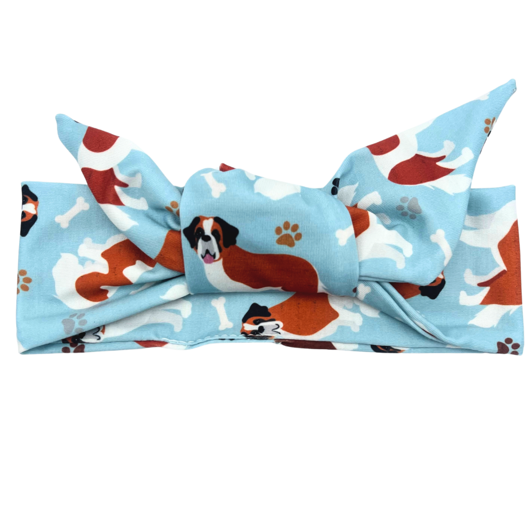 Saint Bernard Dogs - Adjustable Tie Headband