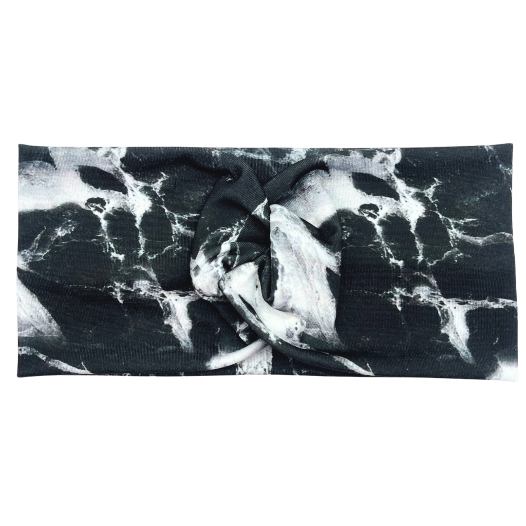 Black &amp; White Marble Headband