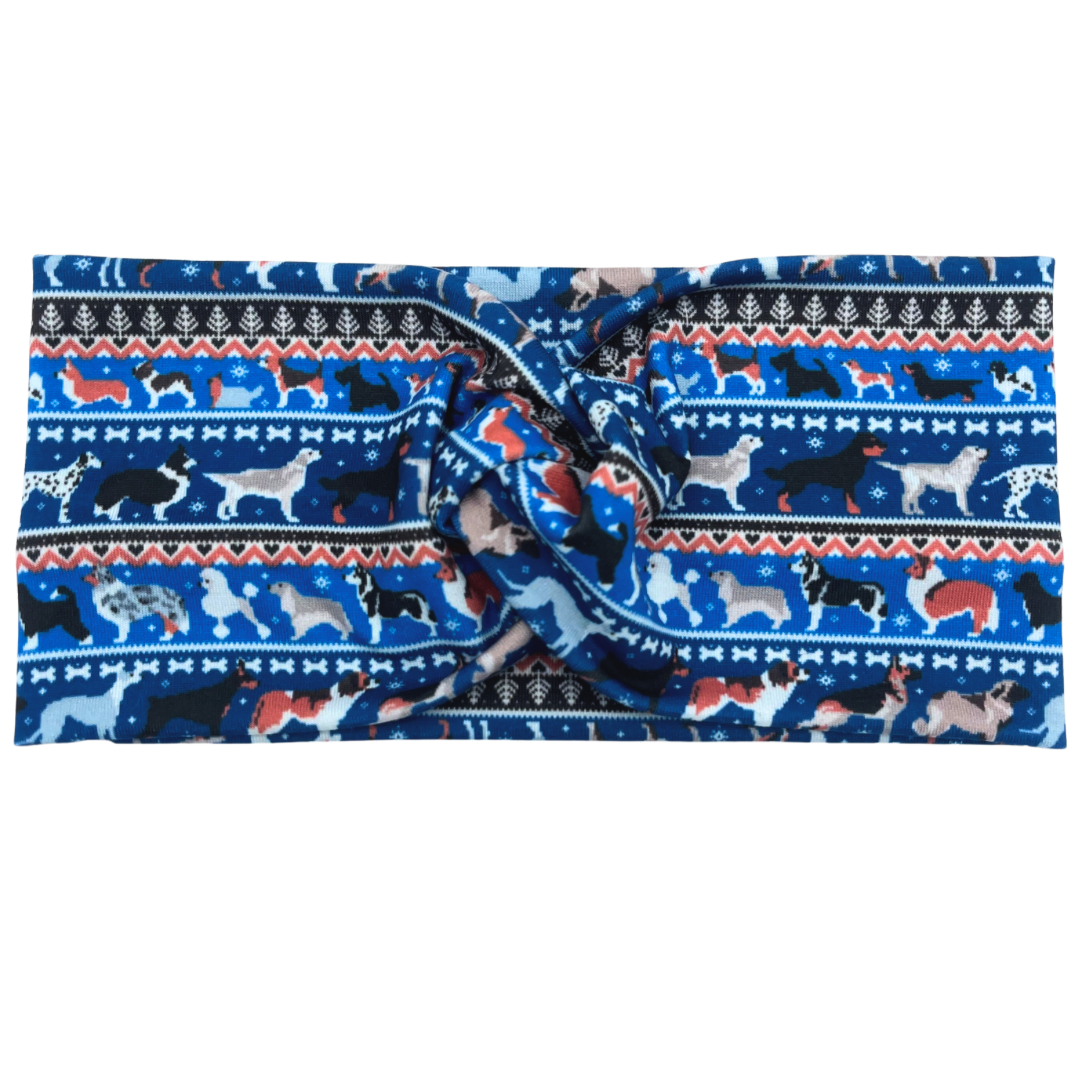 Blue Dog Sweater Headband